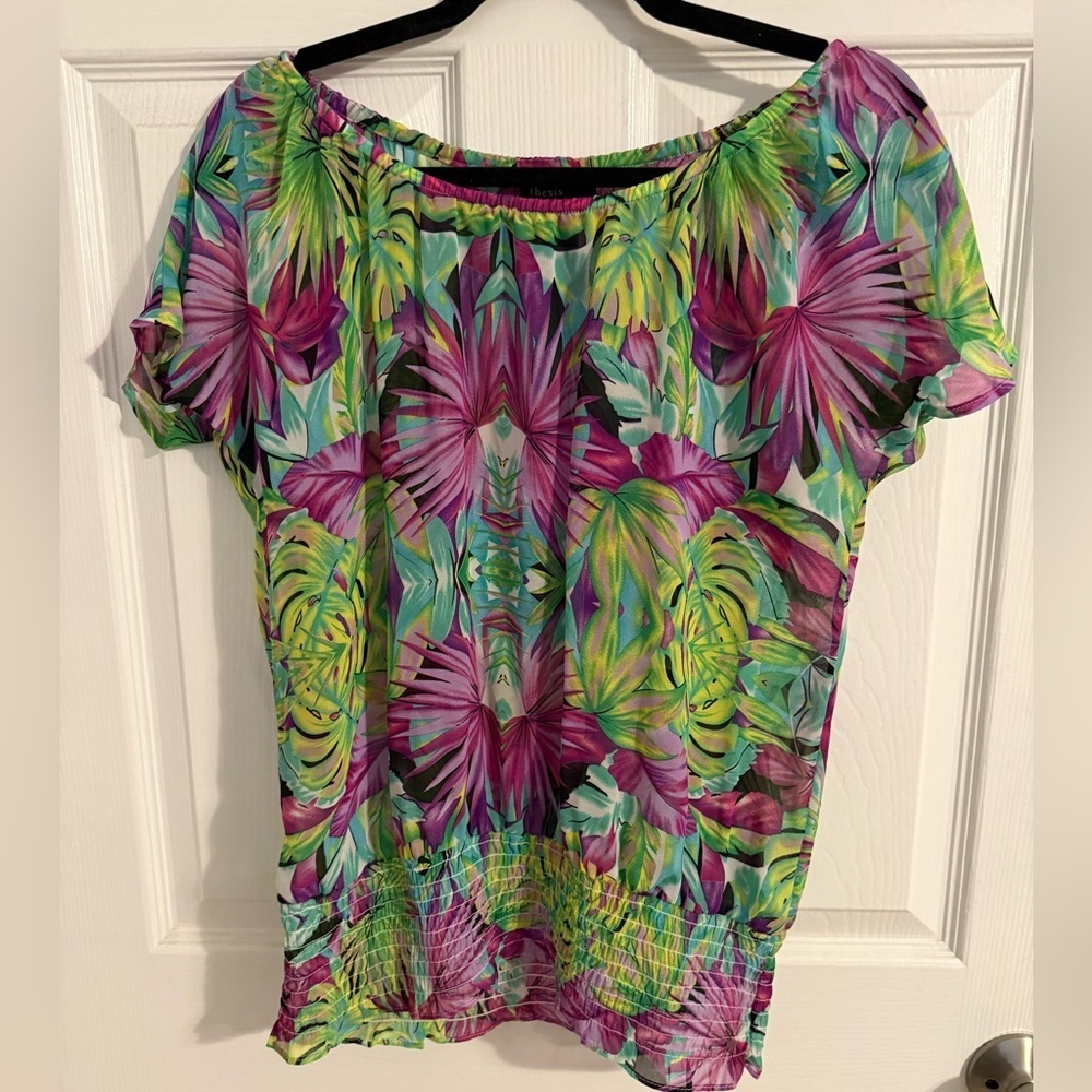 Thesis Multicolor Sheer Top